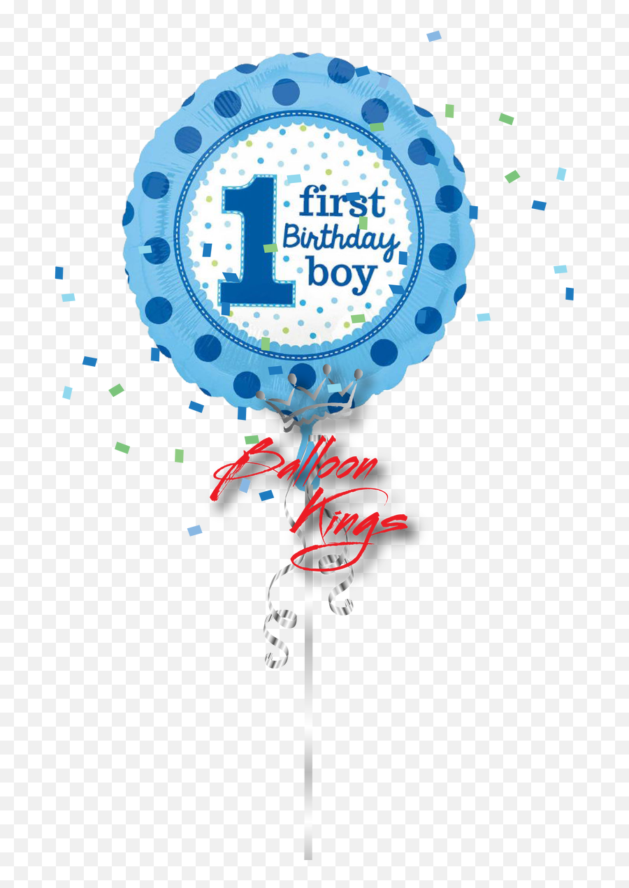 1st Birthday Boy Balloon Kings - 1st Birthday First Birthday Png,First Birthday Png