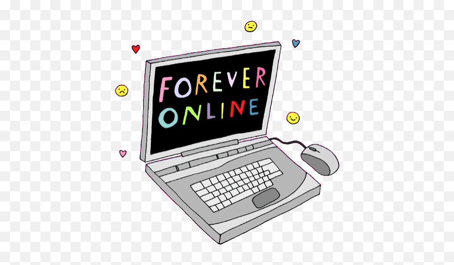 Transparent Computer Internet Sticker - Forever Online Png,Computer Transparent