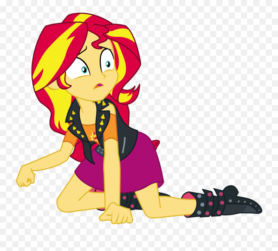 Confused Person - Sunset Shimmer No Background Hd Png Mlp Eg Sunset Shimmer Scared,Confused Person Png