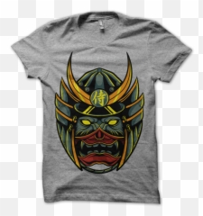 Samurai Wolf Vector - shirt design template Chemical Brothers T Shirt png