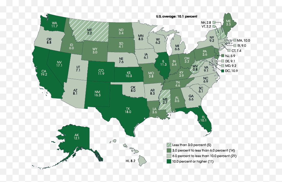 The Condition Of Education - Preprimary Elementary And High School Graduation Rate By State Png,United States Map Transparent Background