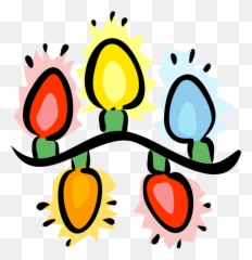 Christmas Lights Vector Png - Vector Illustration Of Holiday Christmas Lights Clipart
