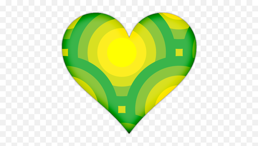 Heart With Green Circles Icon Png Clipart Image Iconbugcom - Corações Verde E Amarelo,Yellow Heart Png