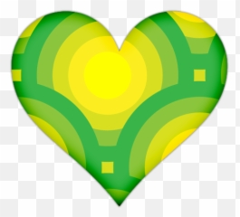 Heart With Green Circles Icon Png Clipart Image Iconbugcom - Corações Verde E Amarelo