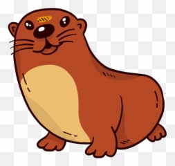 Cute Otter River Muzzle Flat - Bond Street Station Png,Otter Png