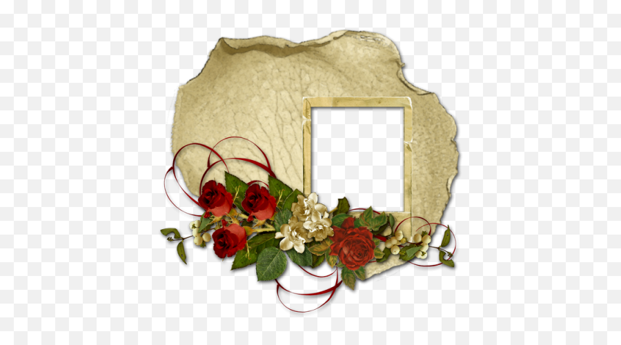 Vintage Frame With Flowers Clipart Png - Gif De Bom Dia Feliz,Flowers Clipart Png