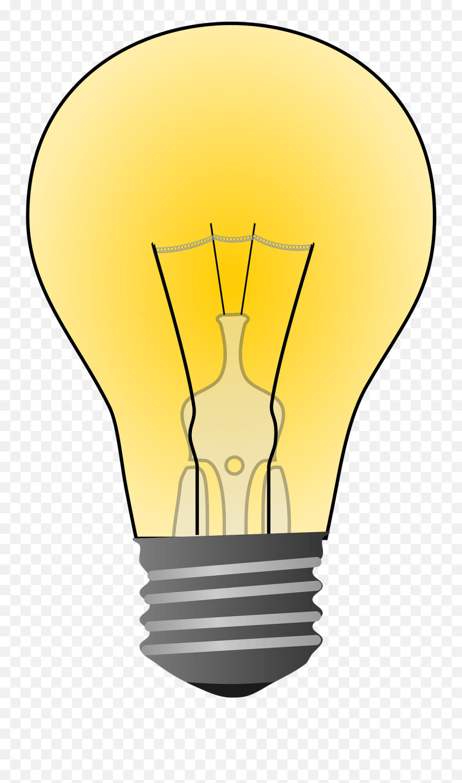 Incandescent Light Bulb Clipart - Incandescent Light Bulb Clipart Png,Lightbulb Clipart Png