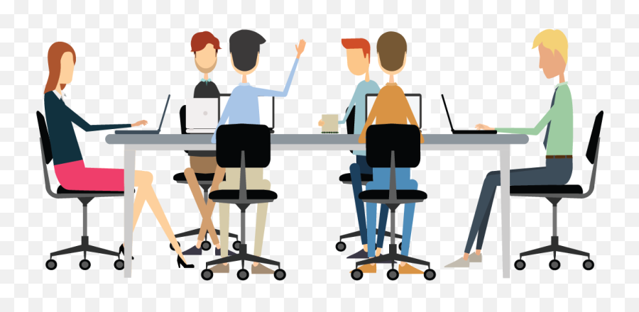 Office Meeting Clipart Free Download B 261428 - Png Reunion De Trabajo Png,Office People Png