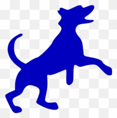 Dogs Clipart Blue Transparent Free For Download - Silhouette Clip Art png