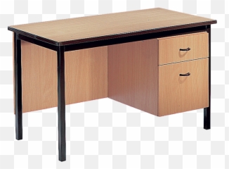 Teachers Desk 1 Deep Shallow Drawer - Transparent Teacher Desk Sign Png,Desk Transparent