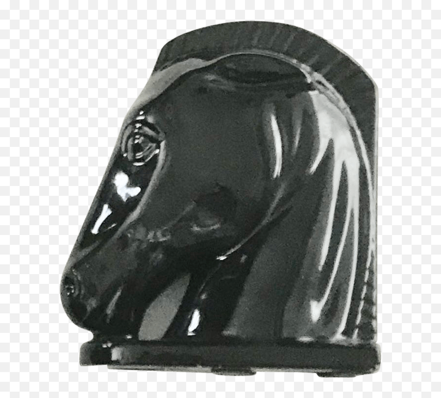 Black Ceramic Horse Head Figure - Solid Png,Horse Mask Png