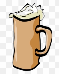 Foamy Beer In Mug Grunge Illustration - png