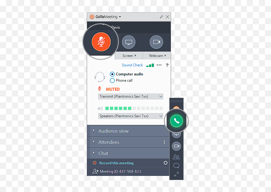 Gotomeeting Organizer Guide For Windows - Gotowebinar Mute Png,Desktop Icon Organizer