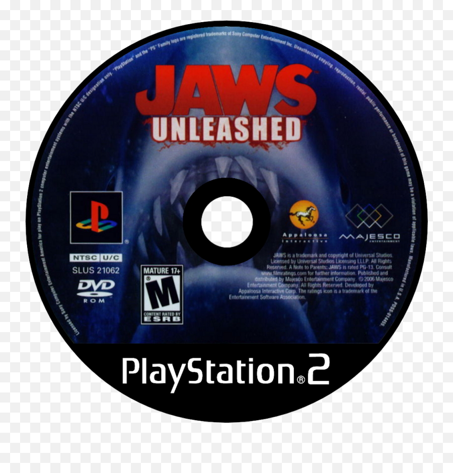 Download Jaws Unleashed - Jaws Unleashed Ps2 Game Png Lego Indiana Jones Ps2 Disc,Playstation 2 Icon