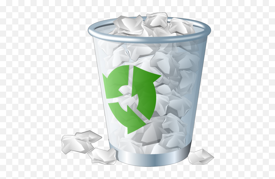 Recycle Bin Icon Png - Full Trash Bin Icon,Recycle Bin Icon Transparent