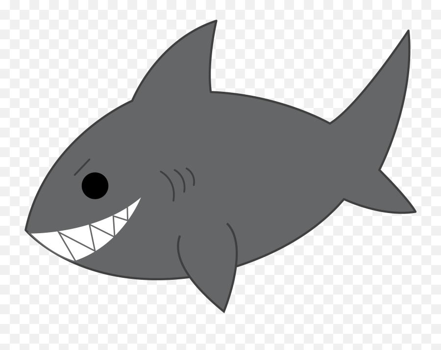 Baby Shark - Clipart Of A Shark Png,Shark Clipart Transparent Background