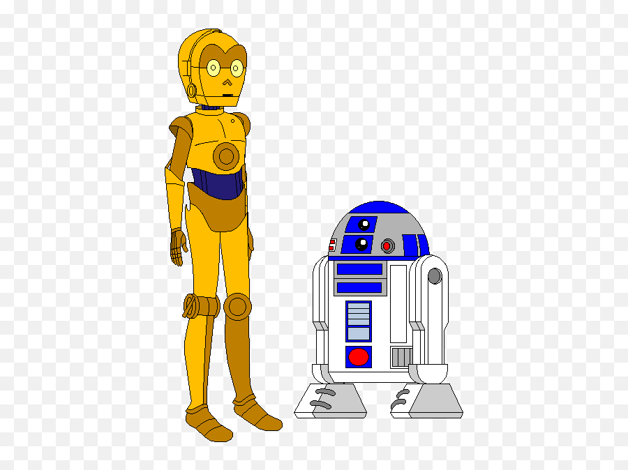 Chewbacca Clipart C3po R2d2 Transparent - C3po R2d2 Cartoon 1985 Png,R2d2 Png