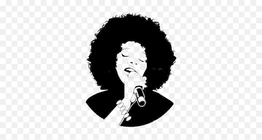 Afro Singer Png Vectory - Black Woman Singing Silhouette,Singer Silhouette Png
