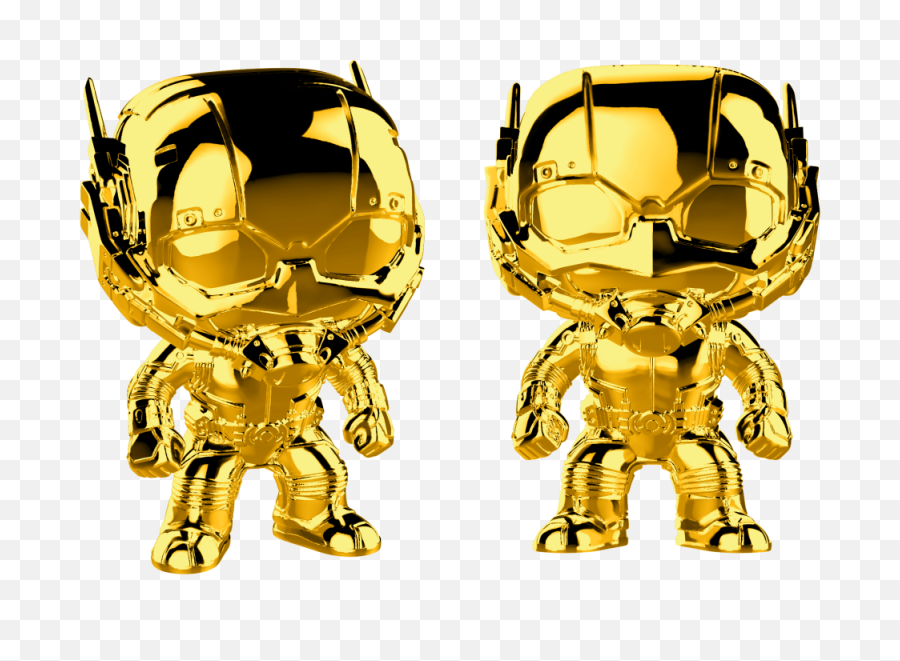 Funko Pop Marvel Studios 10 Ant - Man Chrome Gold Vinyl Figure Golden Ant Man Pop Png,Antman Png