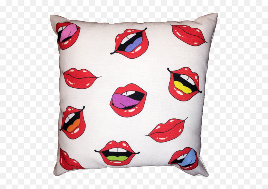 Download Lip Print Pillow - Cushion Png,Lip Print Png