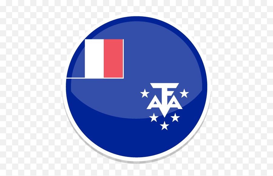 French Southern Icon Round World Flags Iconset Custom - French Southern And Antarctic Lands Png,French Flag Png