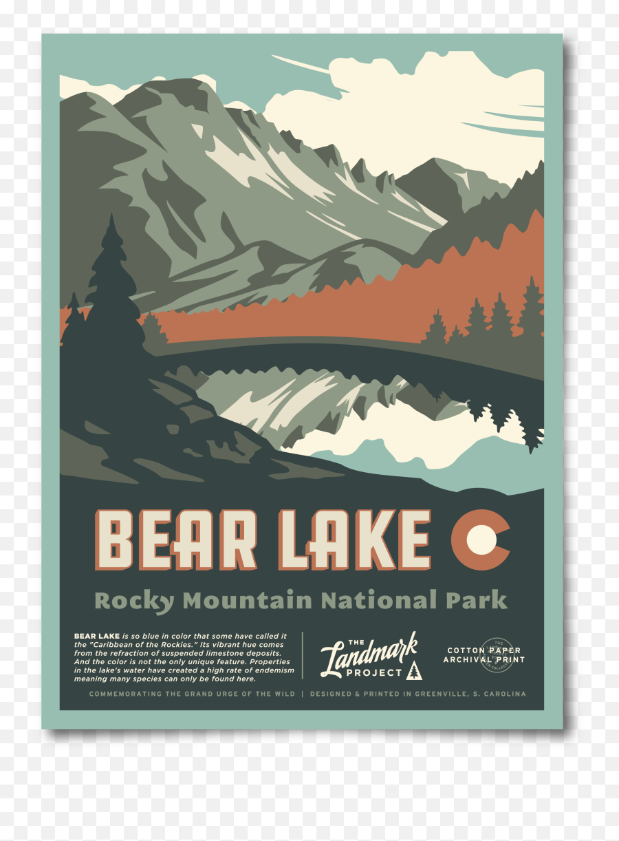 Bear Lake Poster - Horizontal Png,National Parks Bear Icon