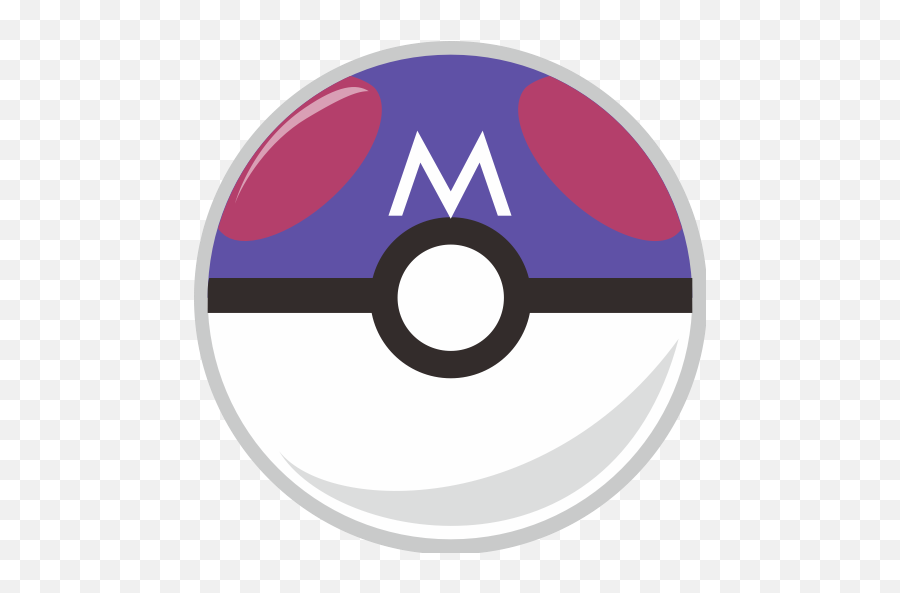 Ball Master Pocket Monster Icon - Pokemon Master Ball Icon Png,Master Ball Png
