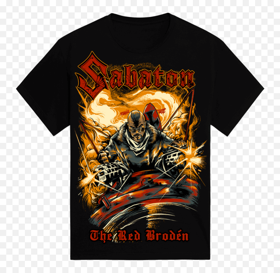 The Red Broden Black T Shirt Sabaton Png - shirt Png