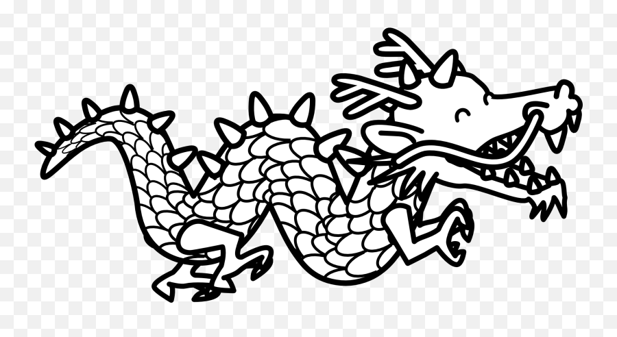Library Of Dragon Png Black And White Stock - Cute Chinese Dragon Clipart,Asian Dragon Png