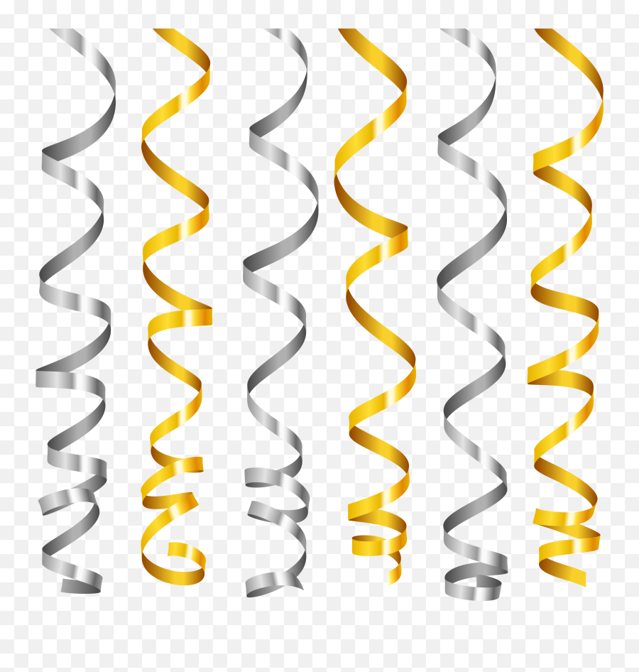 Pin - Gold Curling Ribbon Png,Streamers Png