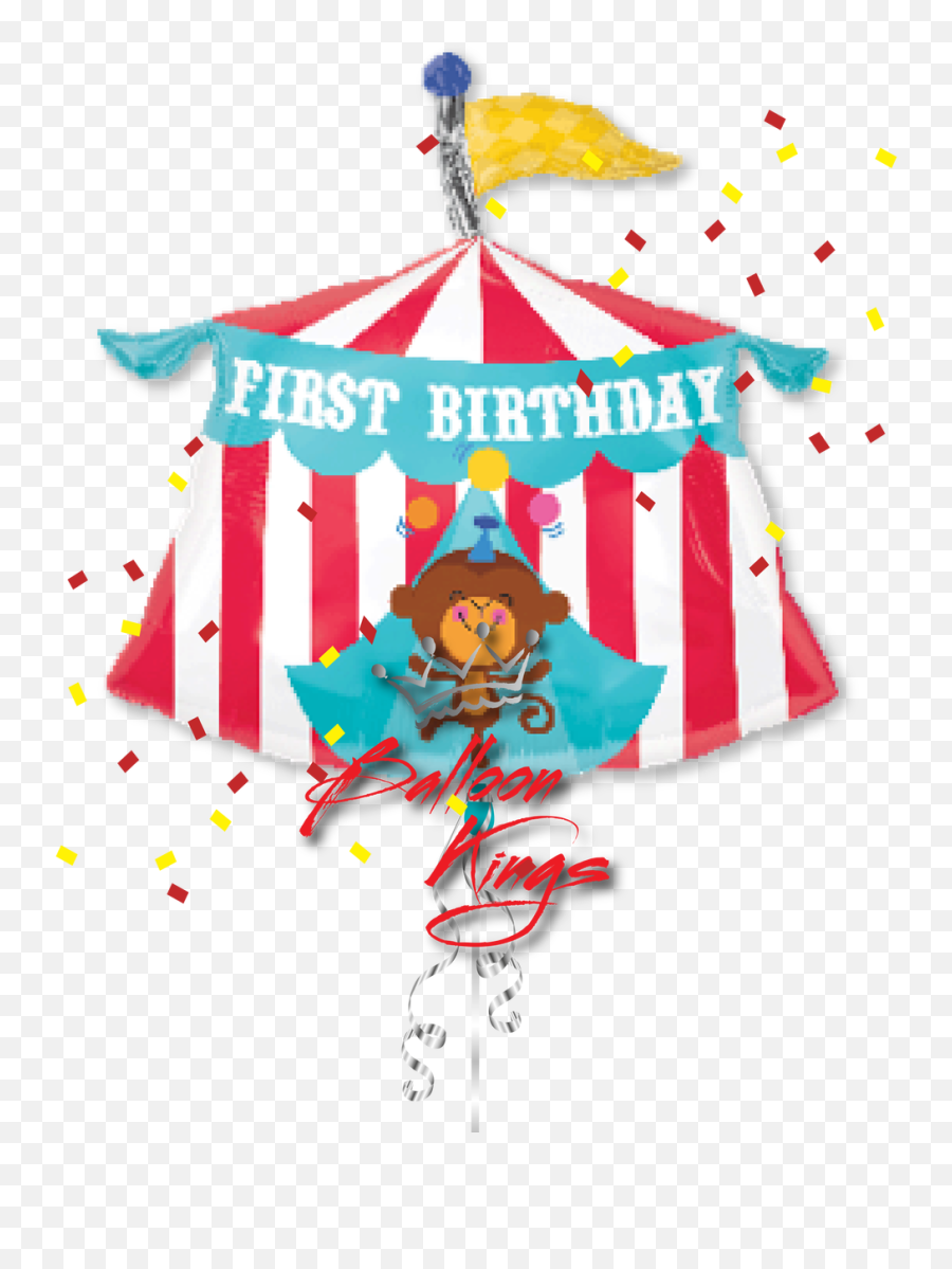 1st Birthday Circus Tent - Circus Balloons Bouquet Png,First Birthday Png