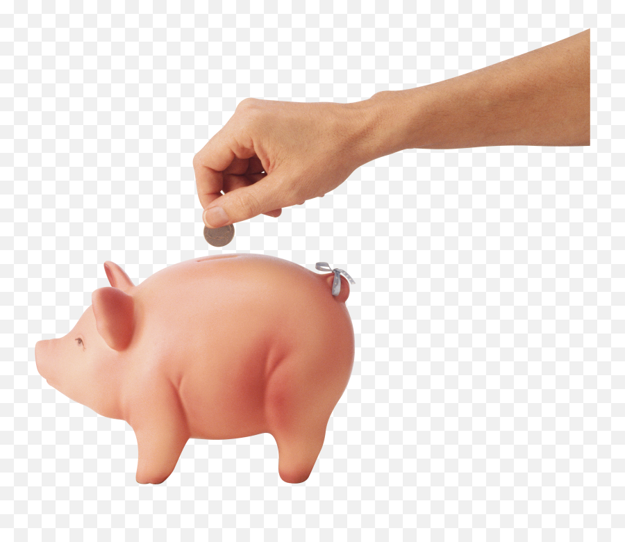 Pig Clipart Money Transparent Free For Download - Hand With Coin Png,Piggy Bank Transparent Background