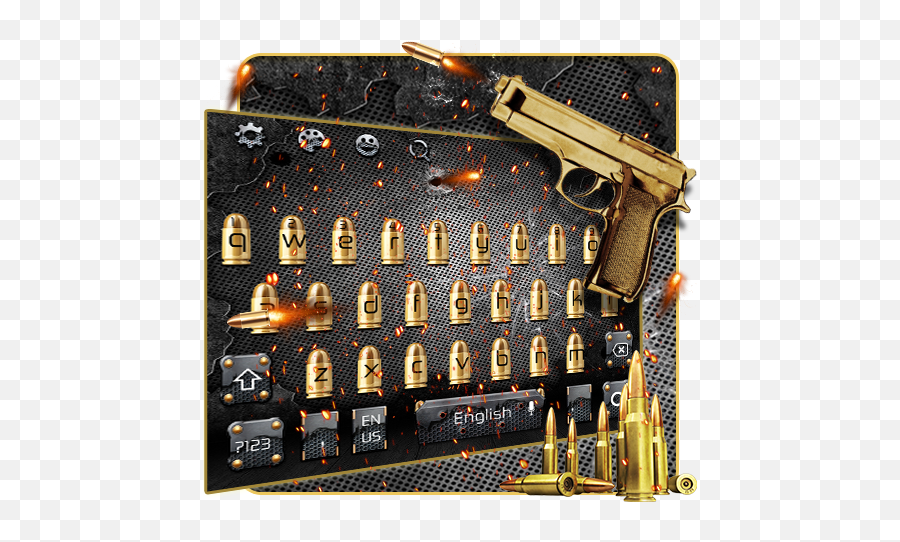 Shooting Gun Keyboard U2014 Lietotnes Pakalpojum Google Play - Firearm Png,Gun Emoji Png