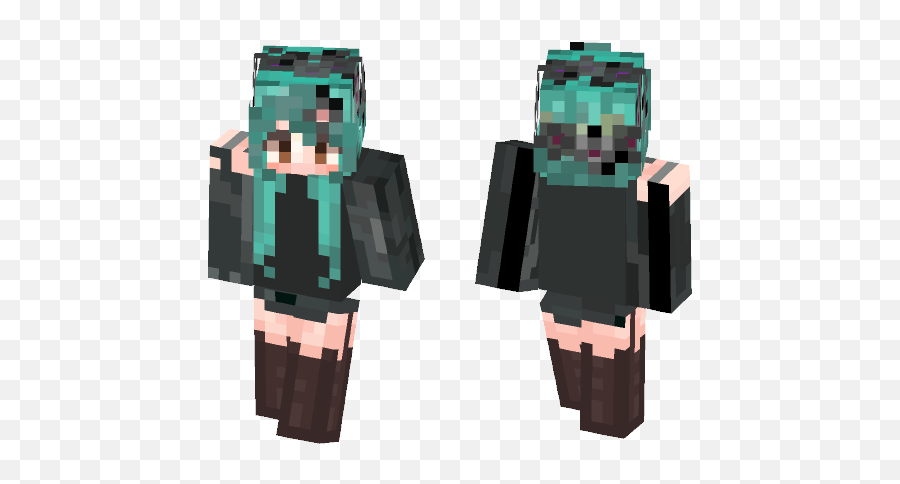 Download Emo Girl With Swampytoxic Hair - Toy Png Image Minecraft Edgy Girl Skins,Emo Hair Png