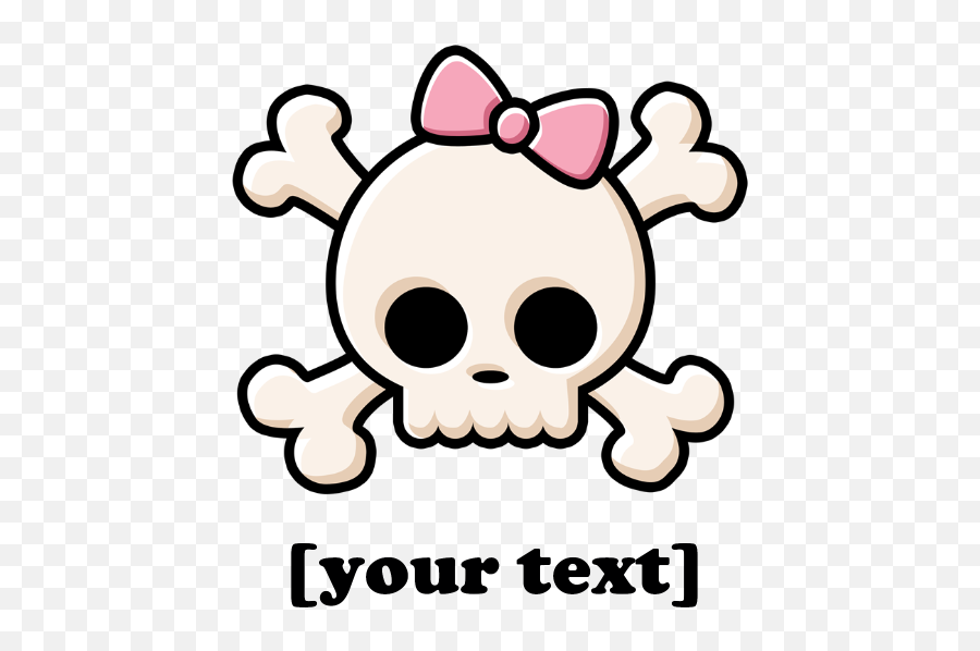 Favorite - Cute Skull And Crossbones Clipart Full Size Cute Skull And Crossbones Emoji Png,Crossbones Png