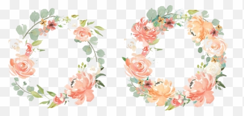 Download Watercolor Flowers Set Png - Floral Free Wreath 1st Birthday