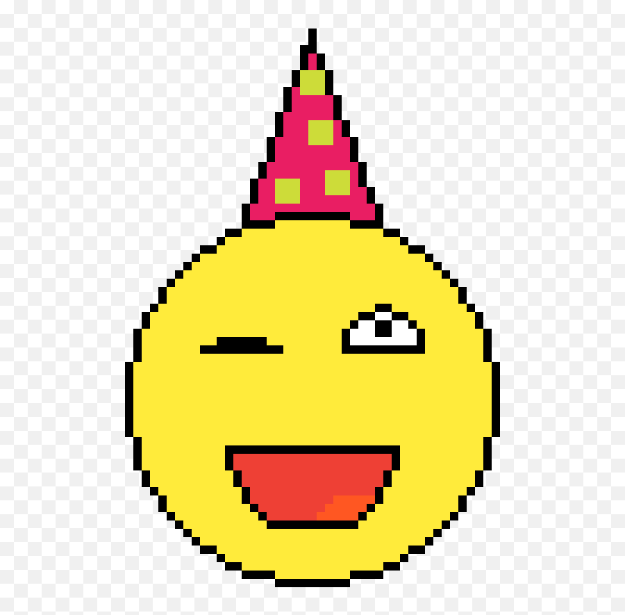 Pixilart - Winking Emoji By Anonymous Happy Png,Winking Emoji Png