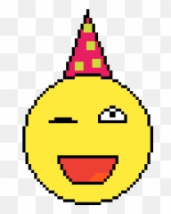 Pixilart - Winking emoji by Anonymous Happy png