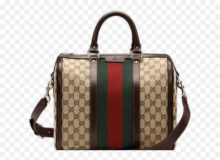 Download Hd Gucci Handbags We Buy - Gucci Brown Web Original Gucci Boston Bag Gg Canvas Png,Purse Png