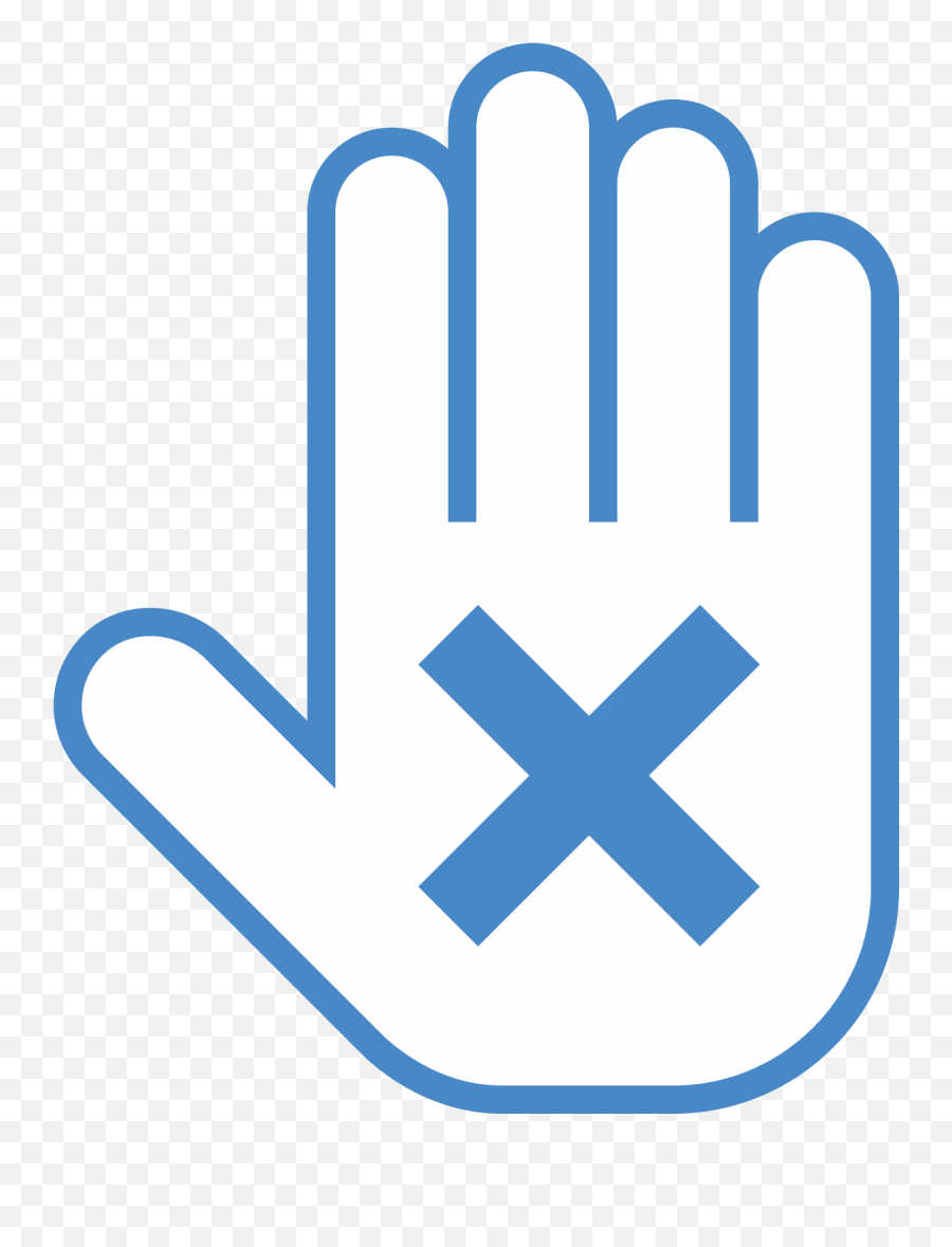 Download An Outline Of A Hand Is Held Up Facing You With - Vertical Png,Hand Outline Png