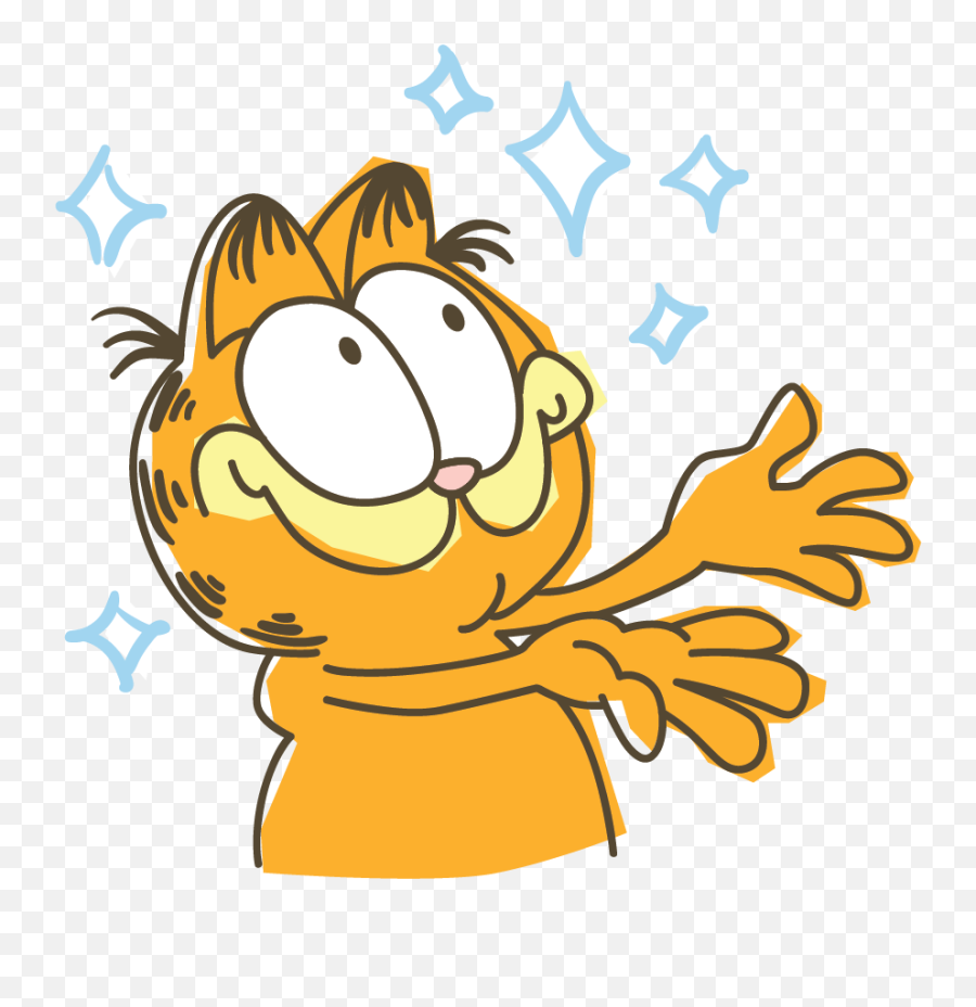 Garfield Line Stickers Boston Creative Studio - Garfield Transparent Line Sticker Sorry Png,Line Stickers Transparent