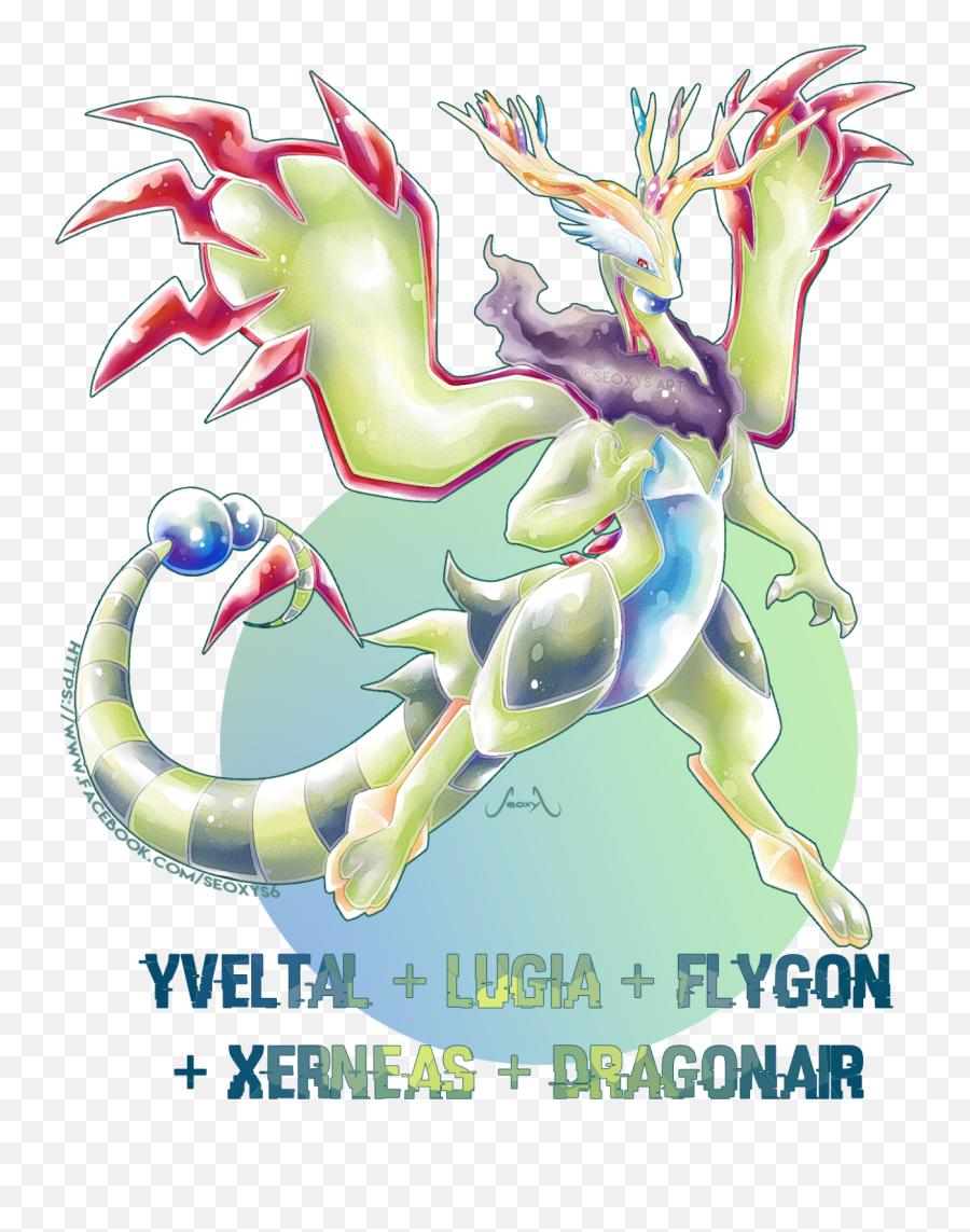 Pokemon Fusion Xerneas And Yveltal - Fusion Zygarde Yveltal Xerneas Png,Xerneas Png