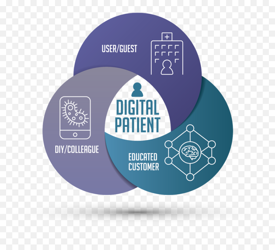 The Digital Patient Venn Diagram - Language Png,Venn Diagram Logo