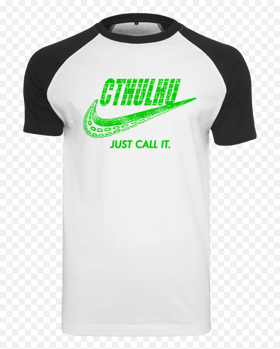 Buy Just Call It Raglan Tee Supergeekde - Short Sleeve Png,Call Of Cthulhu Logo