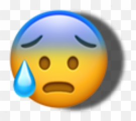 Emjoi Horrified Scared Sticker - Emoji Transparent Worried png