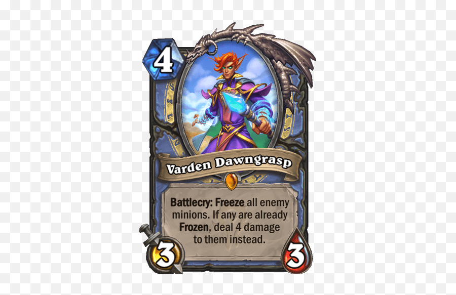 New Mage Legendary Card Revealed - Varden Dawngrasp Hearthstone Png,Frost Mage Icon