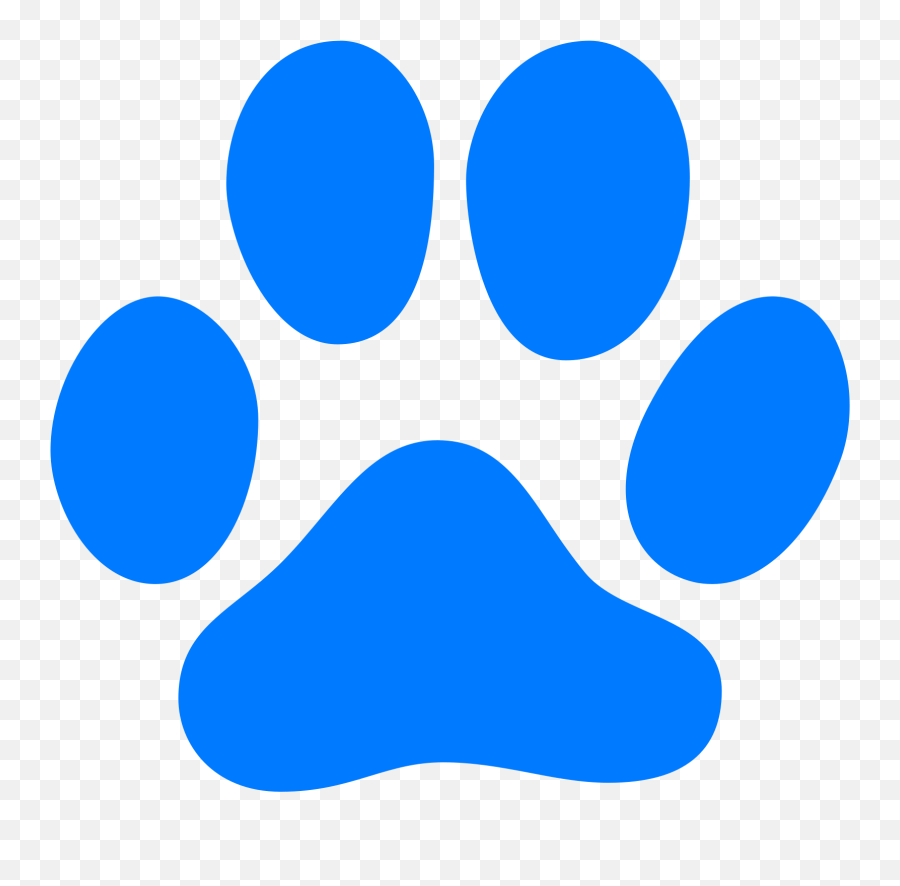Cat Footprint Filled Icon Clipart - Full Size Clipart Huella Perro Azul Png,Cat Paw Icon