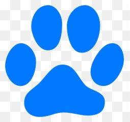 Cat Footprint Filled Icon Clipart - Full Size Huella Perro Azul Png