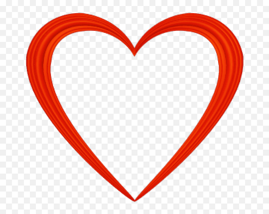 Heart Outline Love Symbol Transparent - Transparent Background Love Heart Transparent Png,Heart On Transparent Background