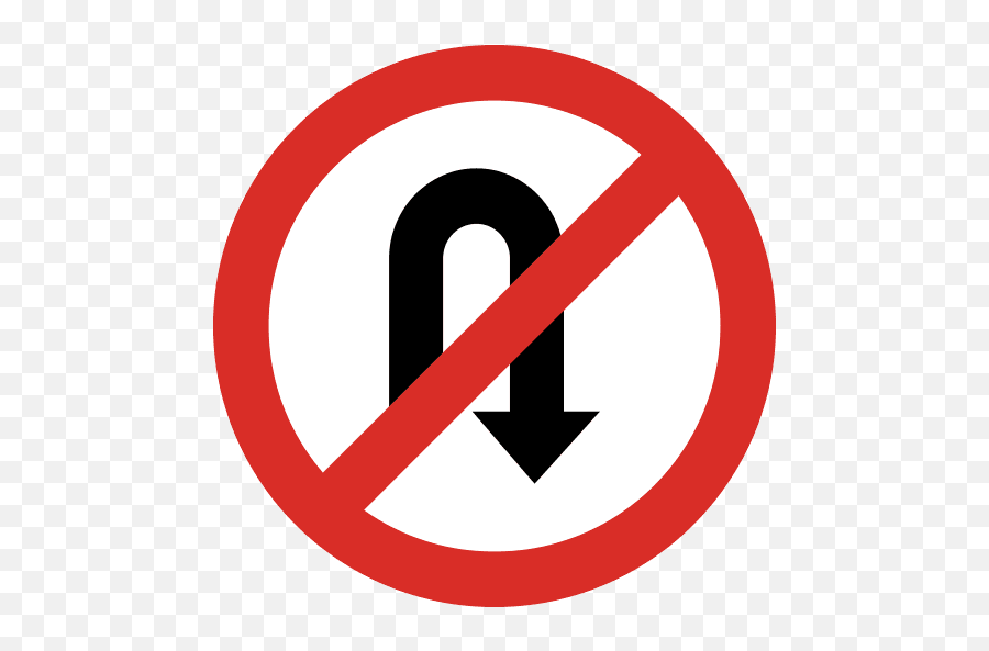 No U Turn Sign Icon Png And Svg Vector - Dot,Uturn Icon